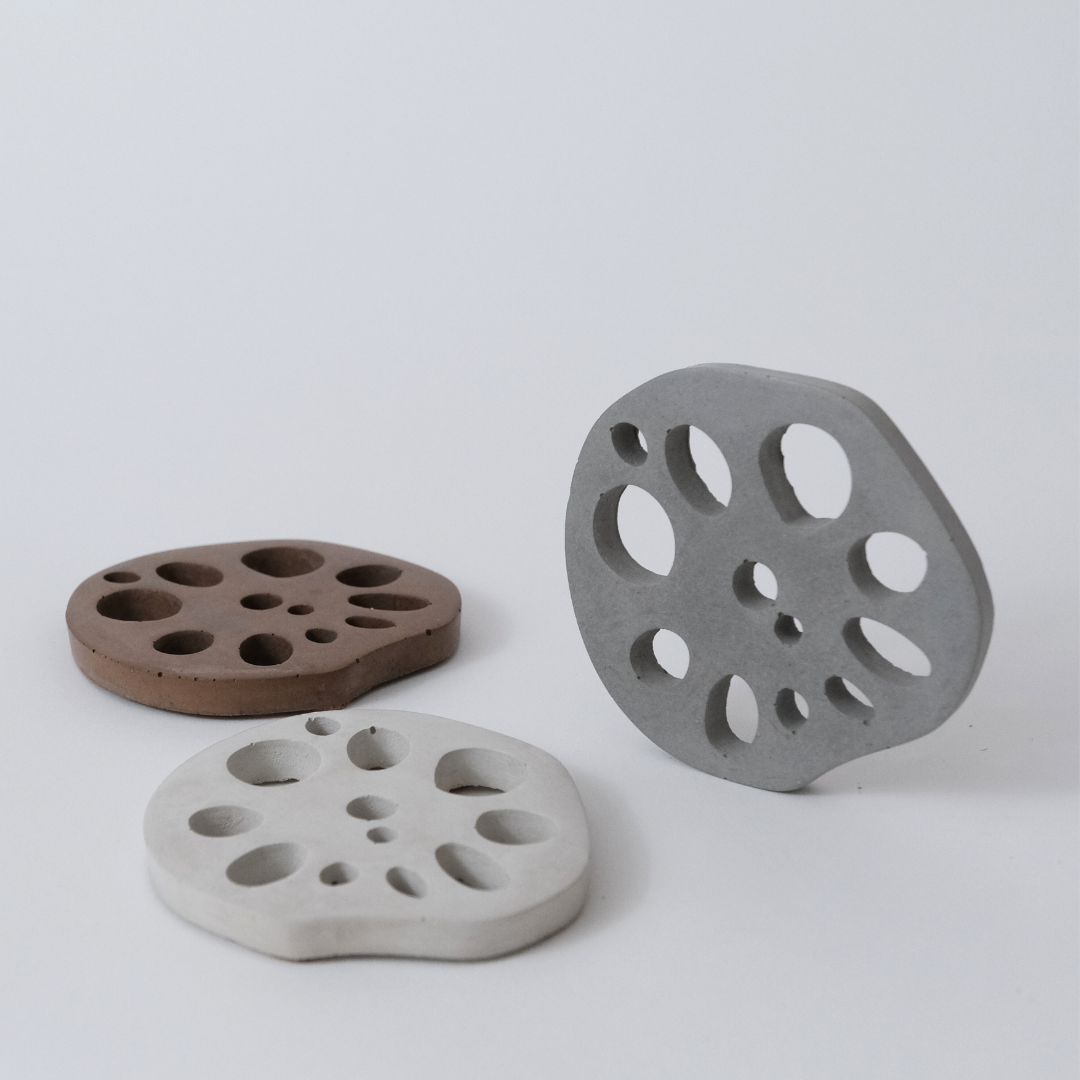 Lotus Root Coaster – Mindful Cements Studio Lotus Root Coaster – Mindful Cements Studio